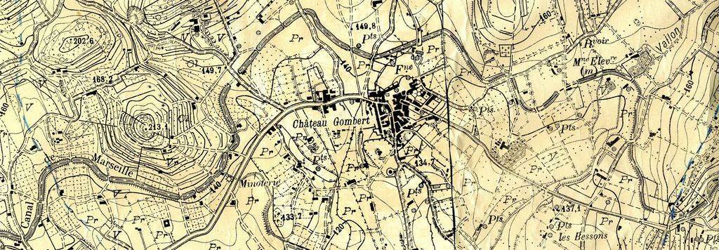Plan de Chateau-gombert en 1901