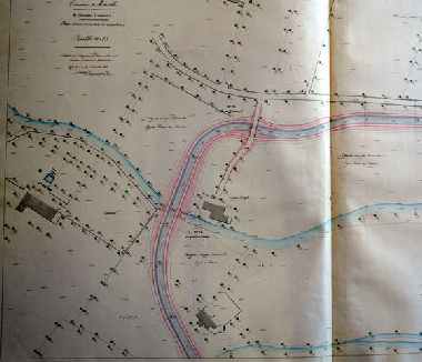 Plan du projet de canal en 1843